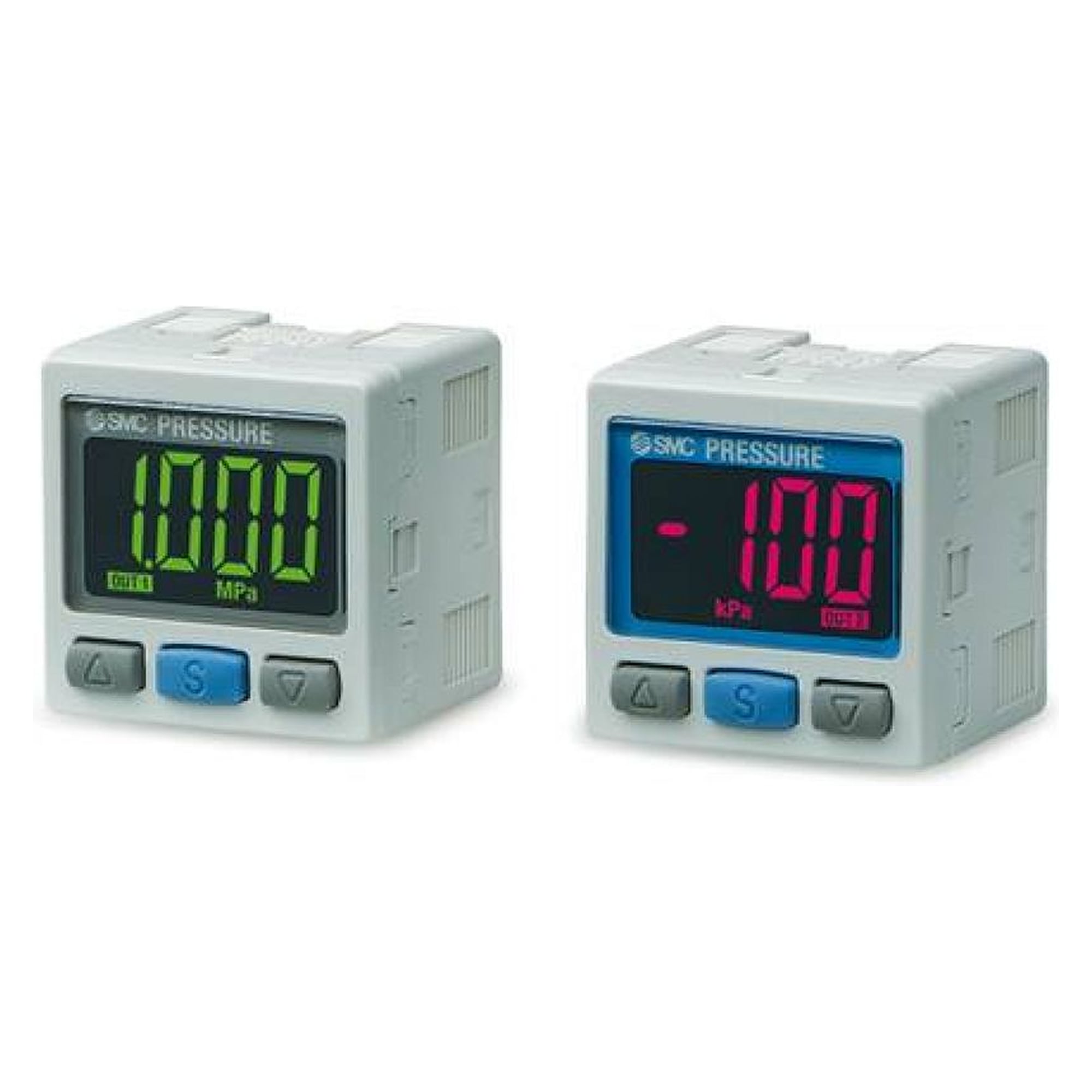 SMC ISE20A-Y-01. ISE20A, Digitaler Drucksensor mit hoher Präzision, 2-zeilige Anzeige in drei Farben (IP40)