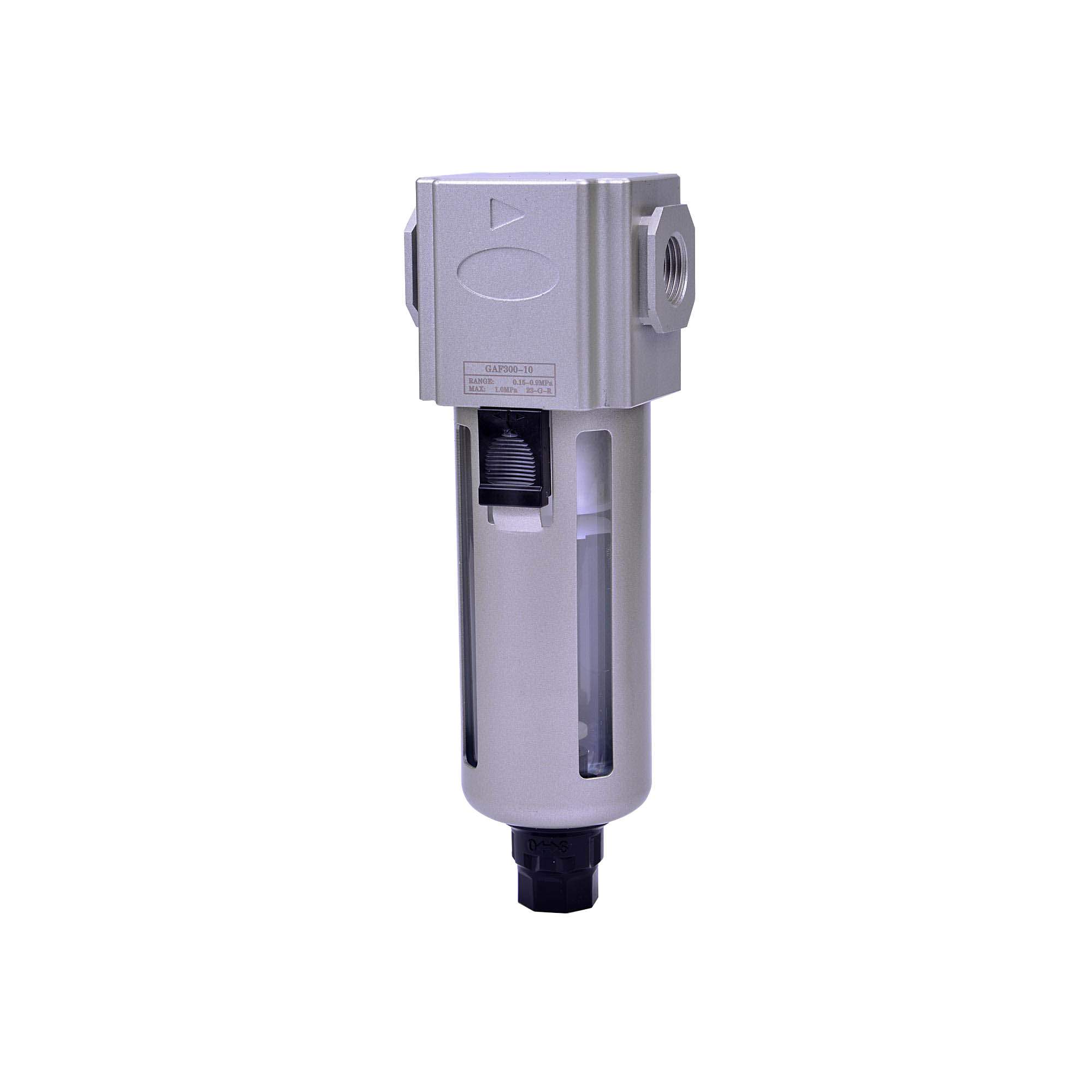Filter »GA«, PC-Beh., Schutzkorb, 5 µm, BG 300, G 3/8, Ablass: HA - Riegler 178457