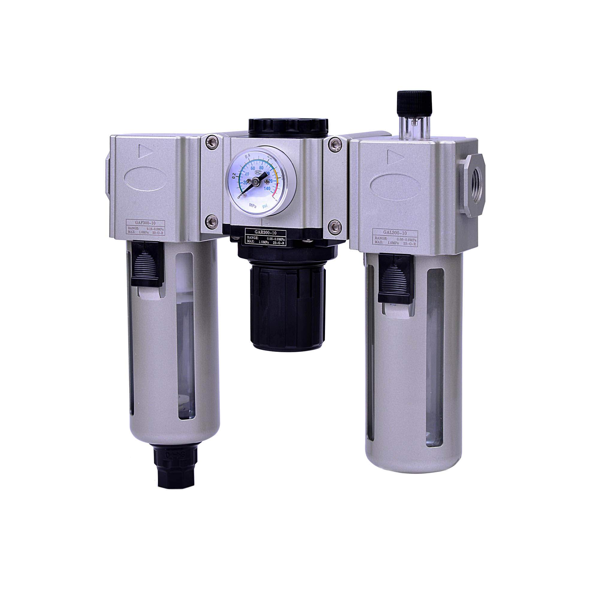 Wartungseinheit 3-tlg. »GA«, PC-Beh., BG 400, G3/8, 1,5-9 bar, HA - Riegler 178508