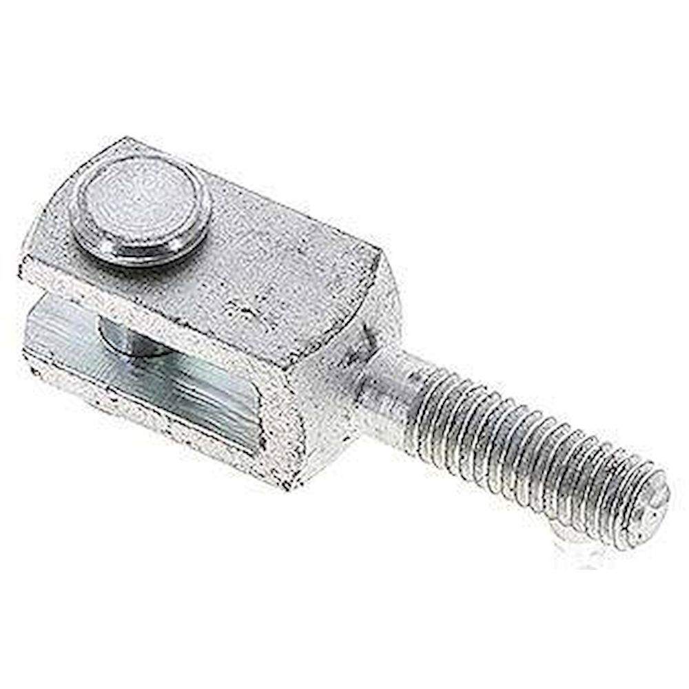 Gabelkopf, mit Bolzen, Außengewinde M 6, Stahl verzinkt