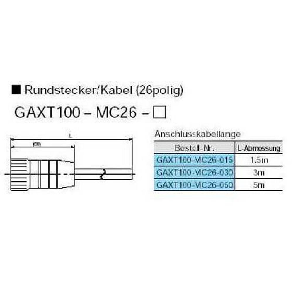 SMC AXT100-MC26. Rundstecker