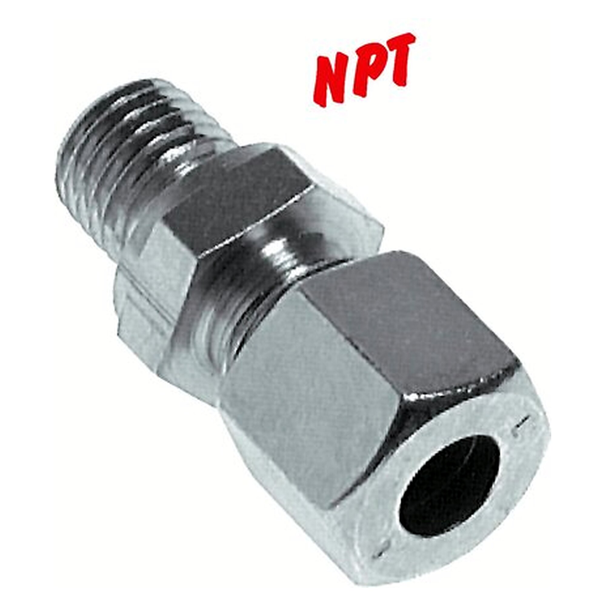 Gerade Einschraubverschraubung, NPT 1"-25 S (M36x2), Stahl verzinkt