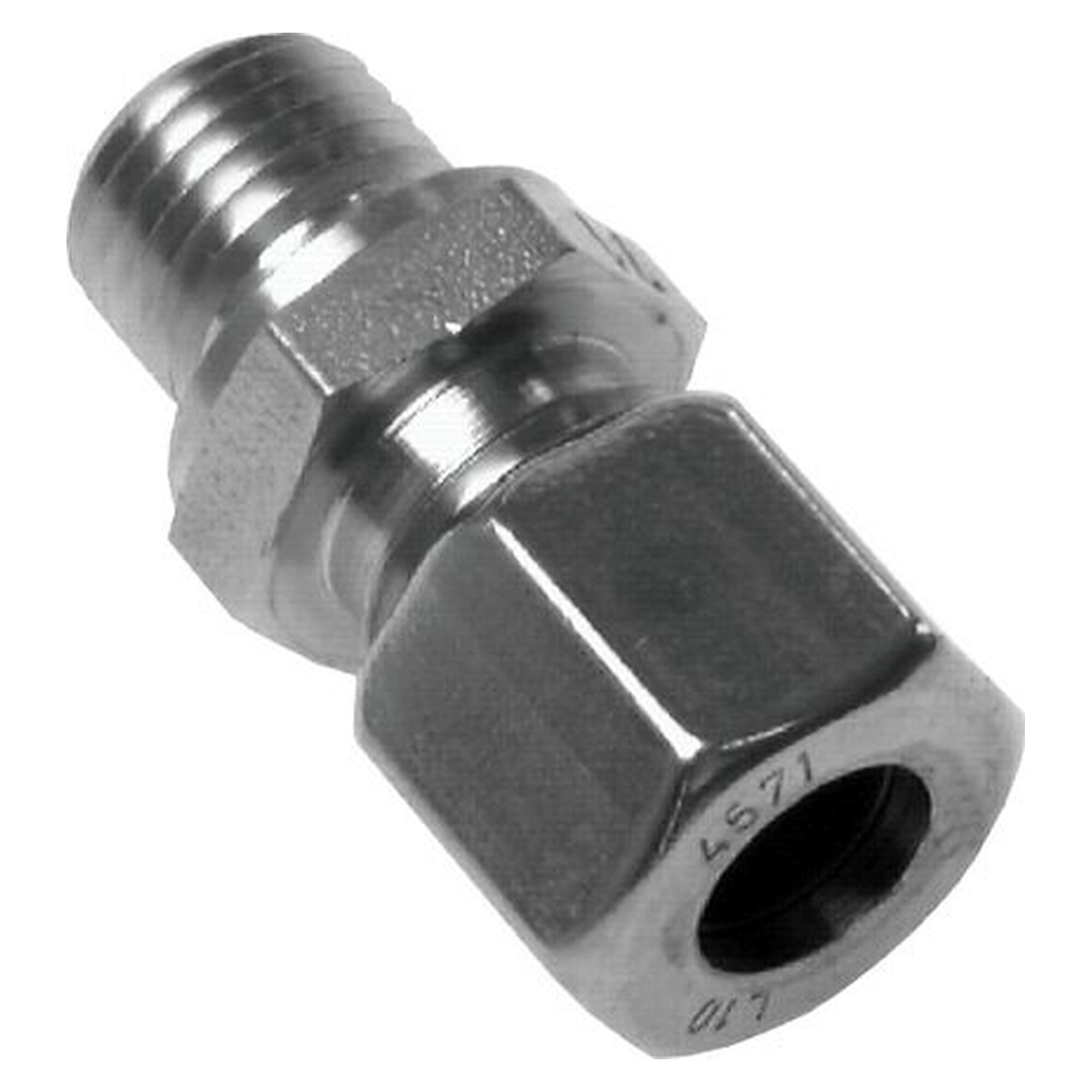 Straight stud coupling, G 1/4", tube 10 L, stainless steel 1.4571