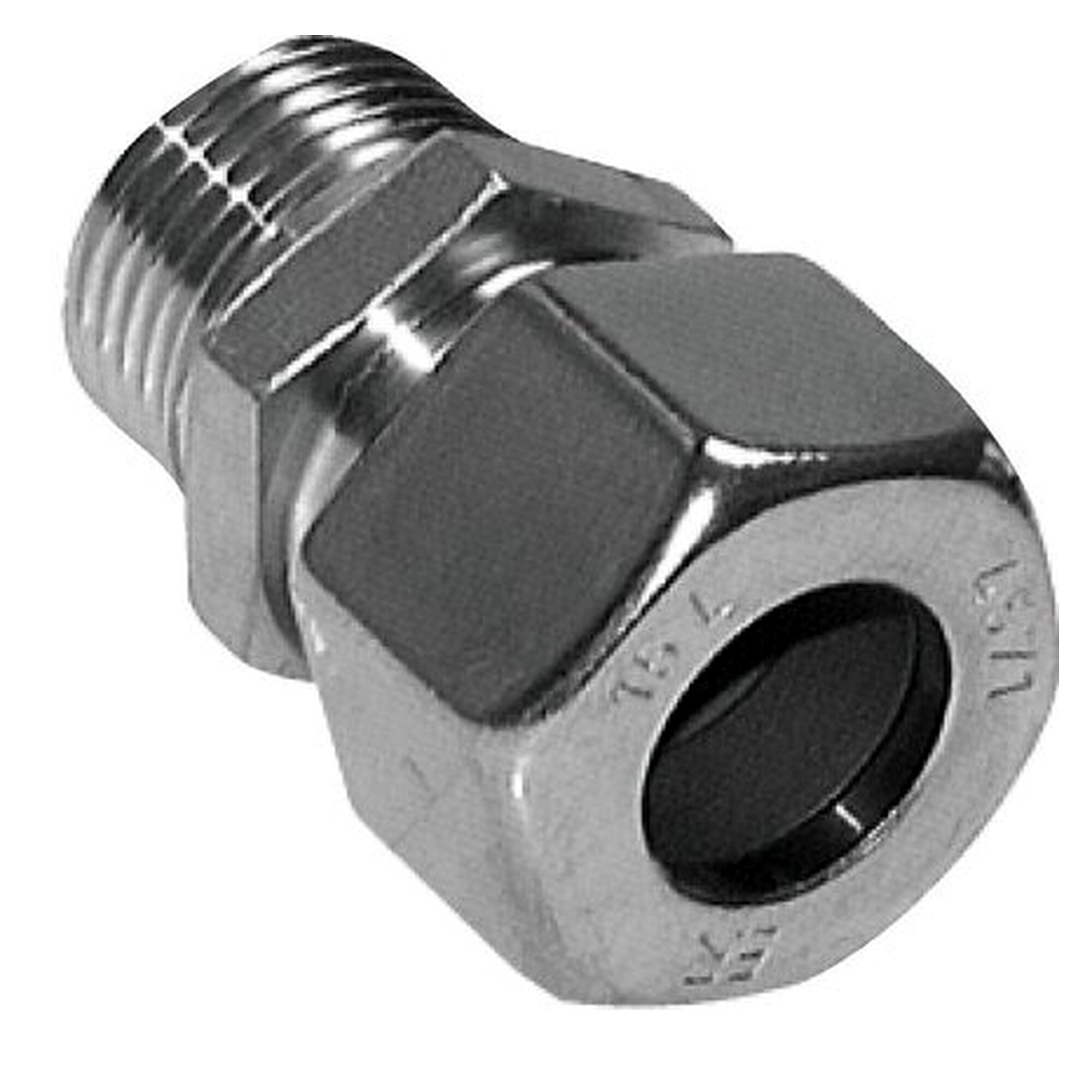 Straight male stud coupling, R 3/8", 10 S (M18x1,5), stainless steel 1.4571
