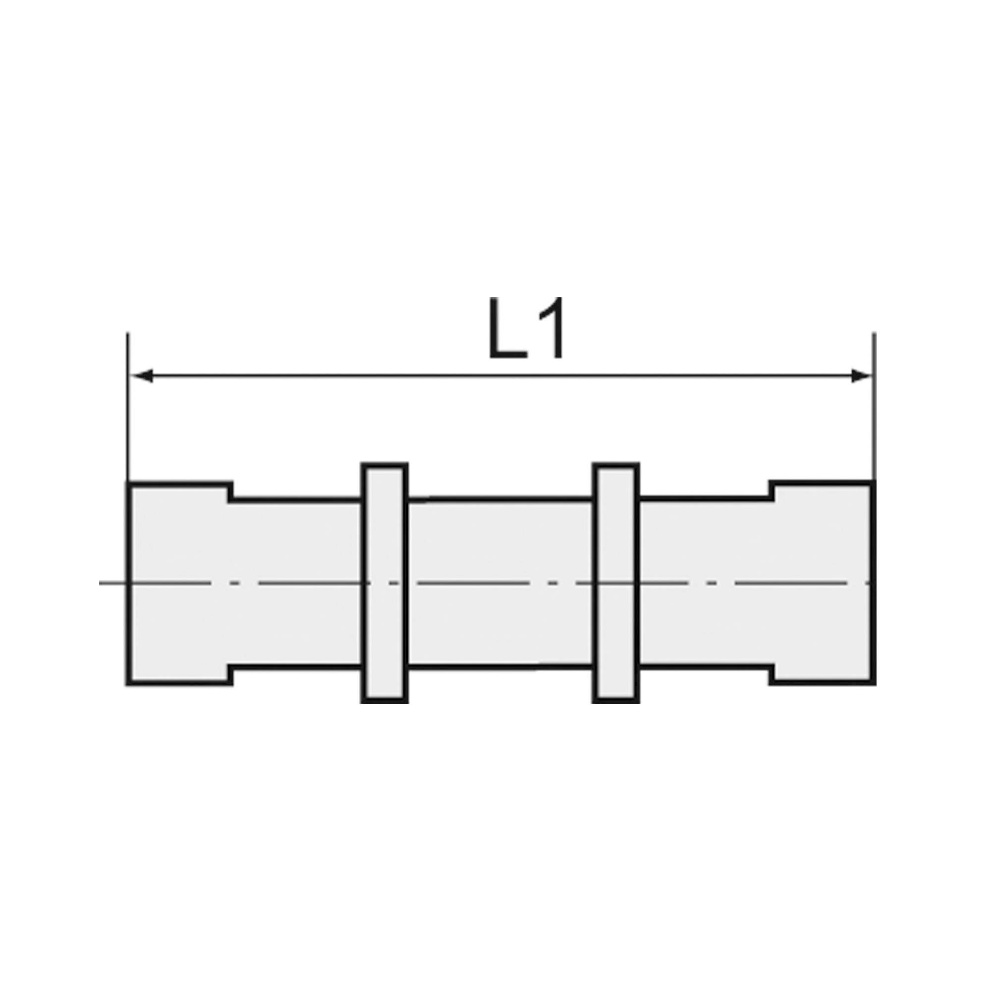 Gerade Schlauchverbindung, für Schlauch 6/8 mm, SW 19, PP - Riegler 110881