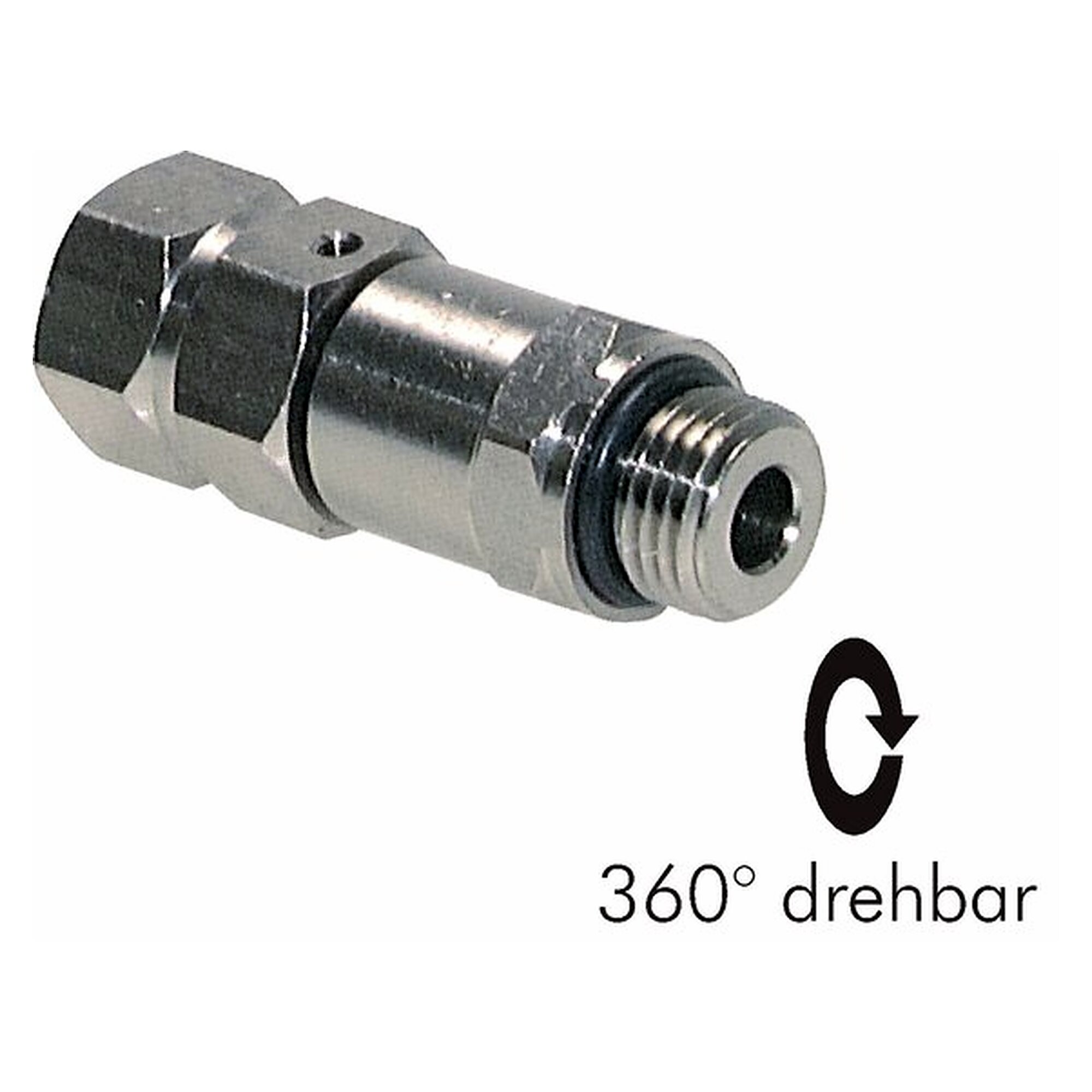 Quick swivel fitting, male thread G 3/8", for rotating connections
