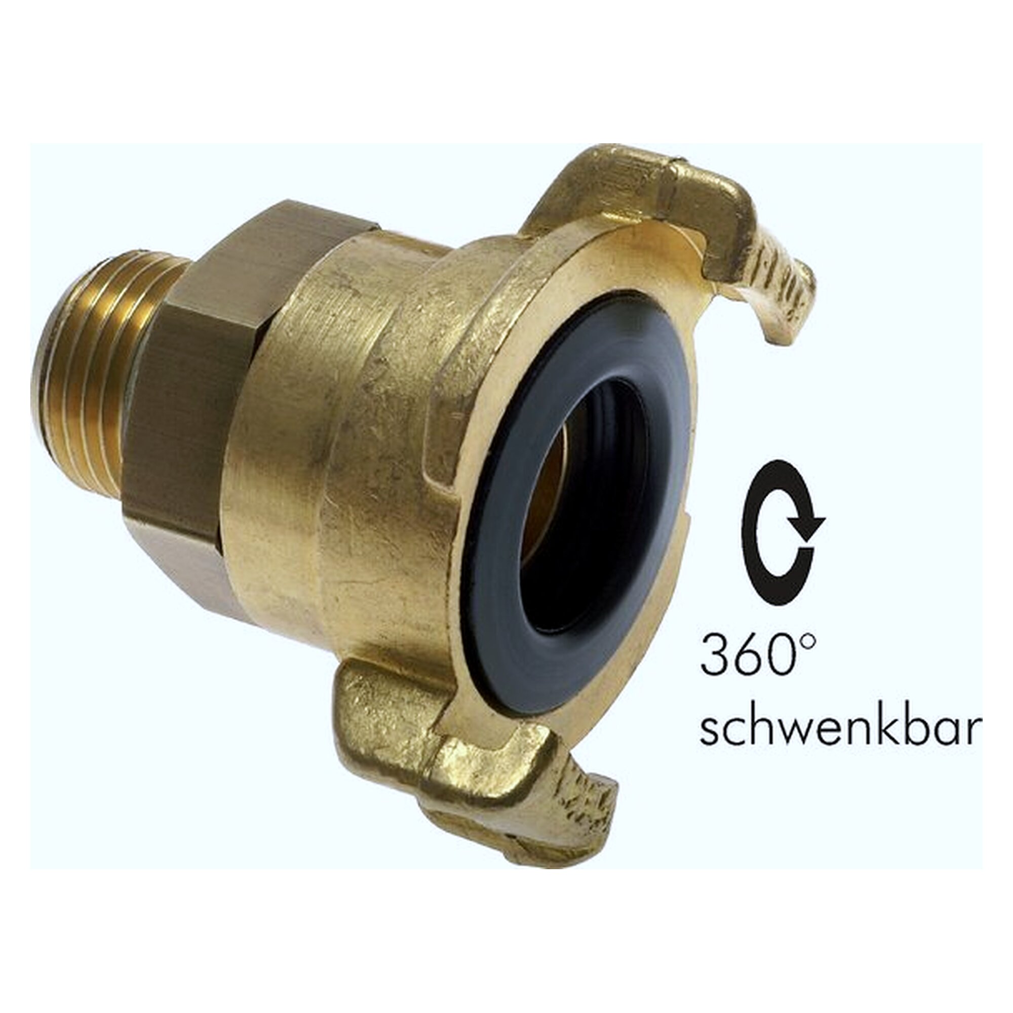 GK-hose coupling, G 3/4"(male thread), rotatable, brass, thread outside G 3/4"