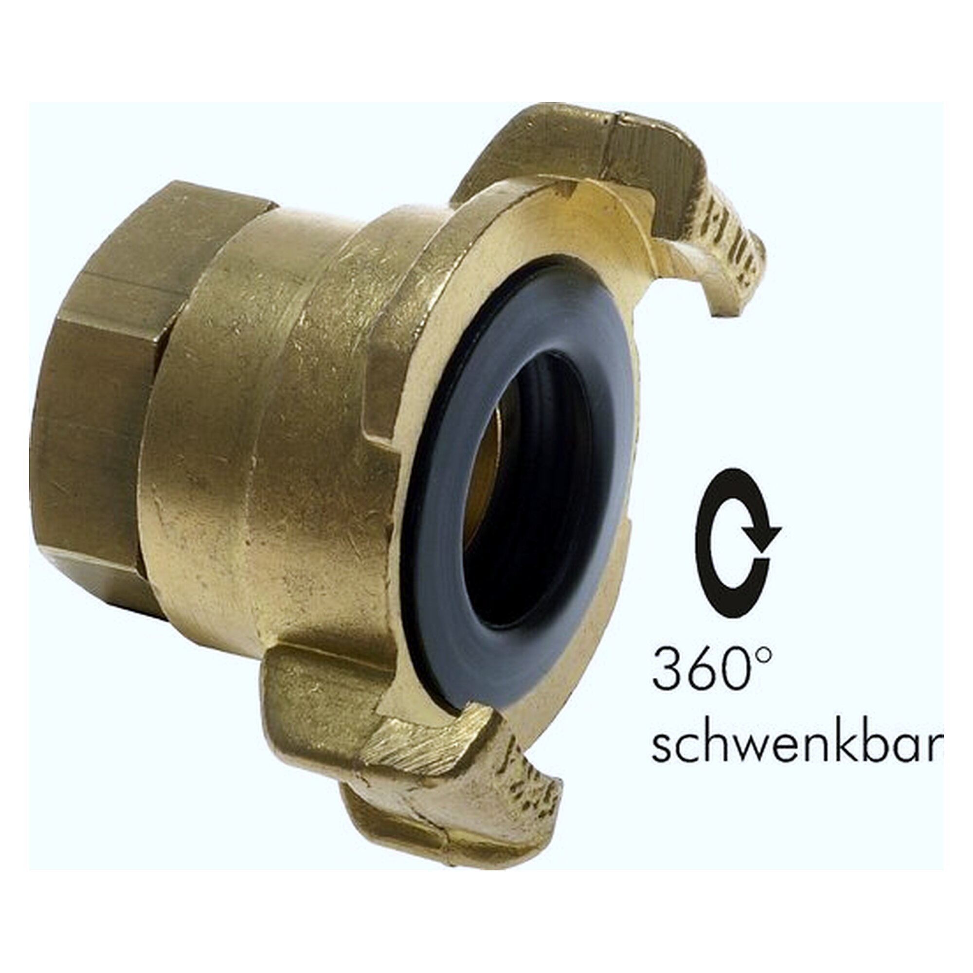 GK-Schlauchkupplung, G 1"(Innengewinde), drehbar, Messing, Gewinde innen G 1"