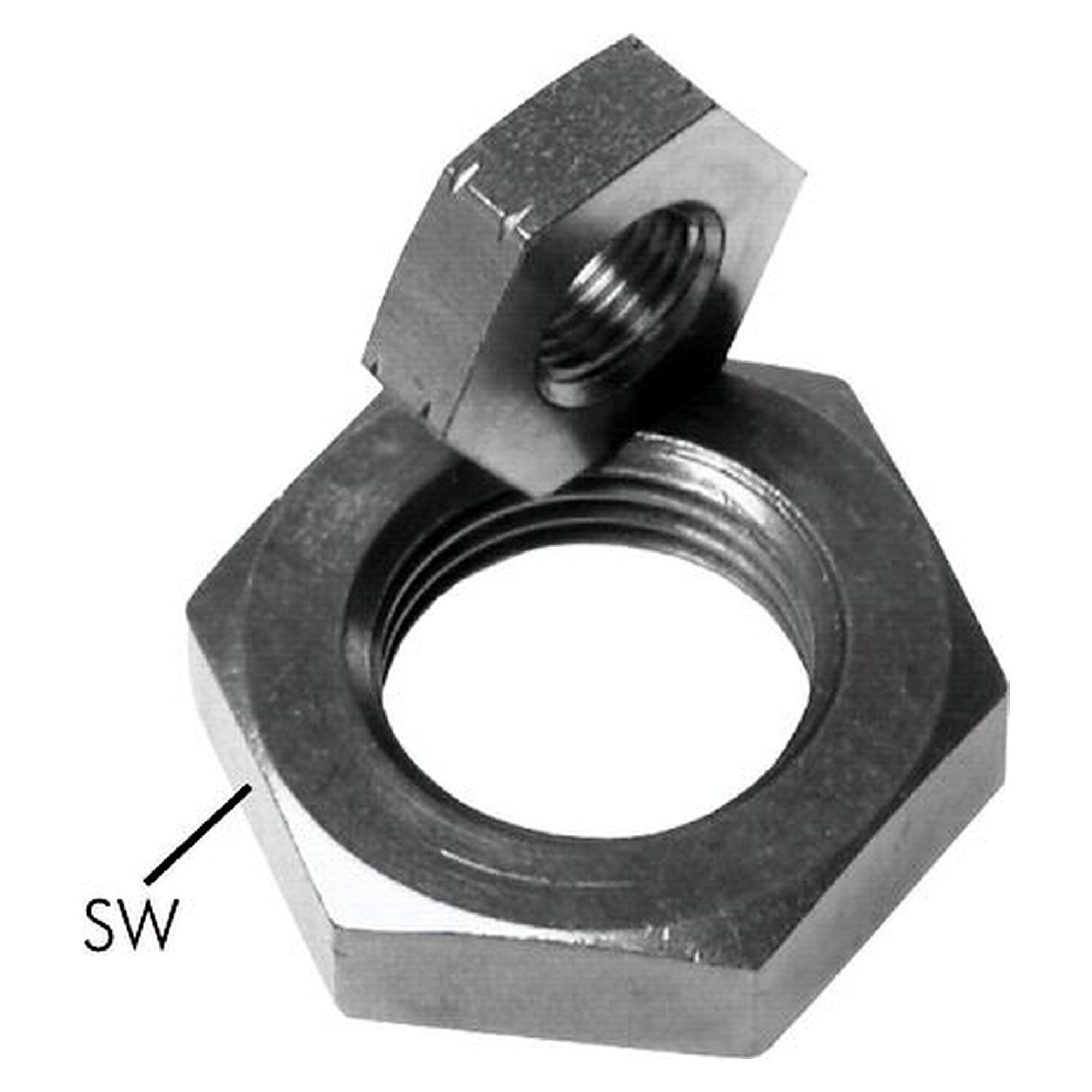 Sechskant-Gegenmutter, Gewinde M 18x1, Edelstahl V4A, Schlüsselweite 21 mm