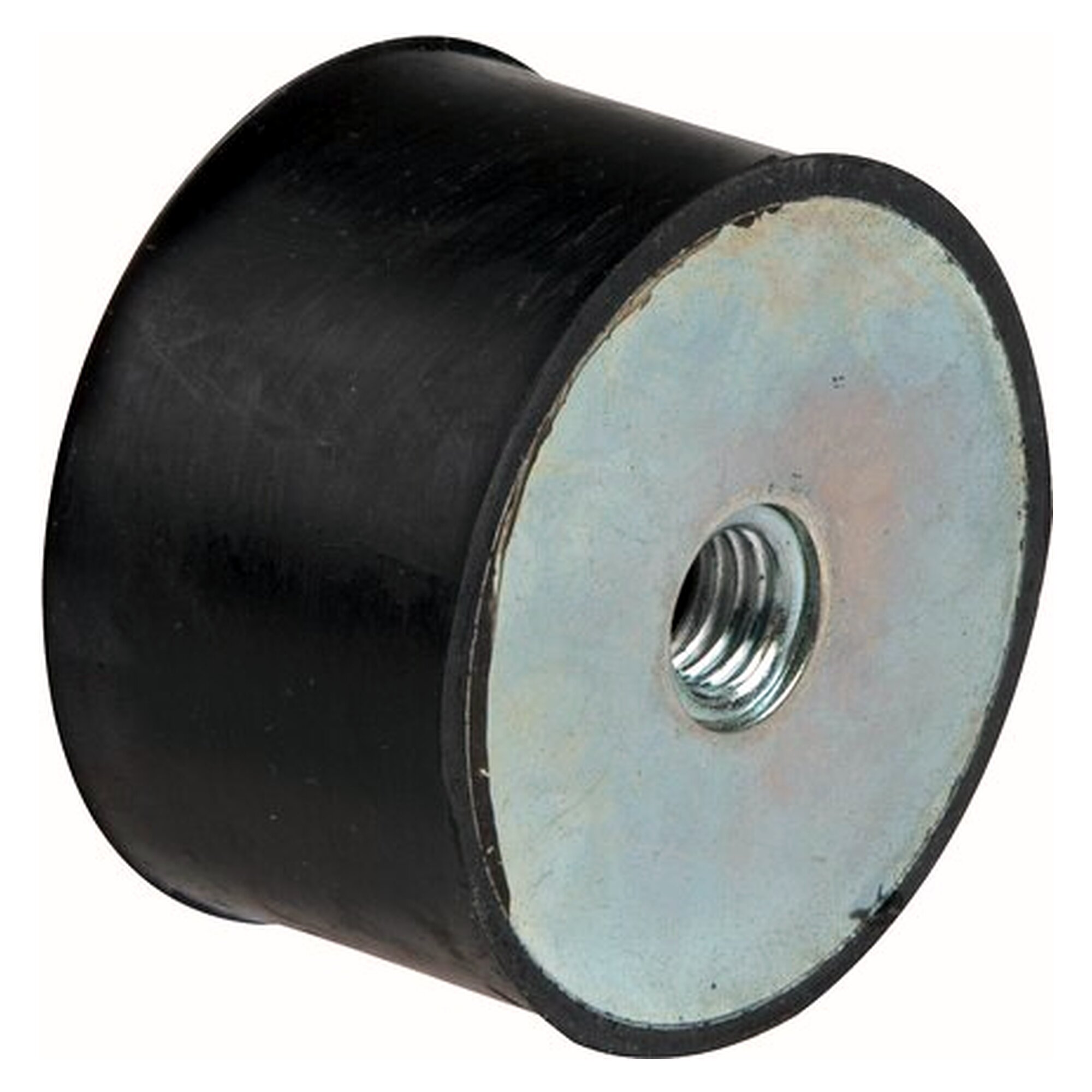 Gummi-Metall-Puffer (Typ E) 50x30mm, M 10(IG)-Gummi, Edelstahl 1.4301