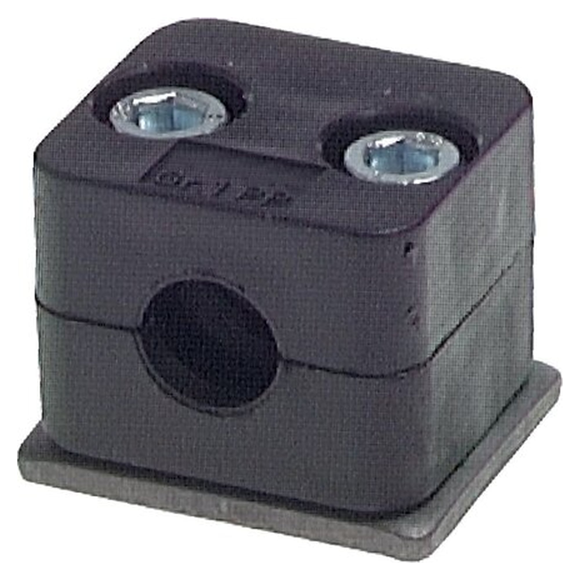 Pipe clamp DIN 3015-1 light series, size 3, pipe 19 mm, polypropylene, weld-on plate