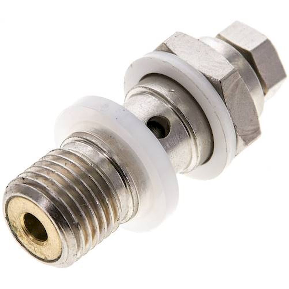 GRL 1/4 KO. Drosselhohlschraube G 1/4", abluftregelnd (B), Schlitzschraube und Kontermutter (mit Schraubendreher