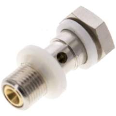 GRLA-1/8. Flow control banjo bolt G 1/8", Supply air flow controlling (A), Slotted screw (can be adjusted usin