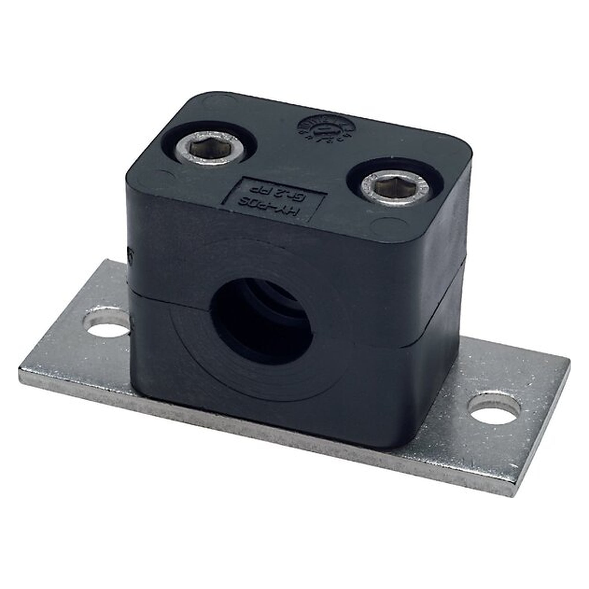 Stainless steel pipe clamp DIN 3015 T1, extended weld plate, tube 32 mm, size 5