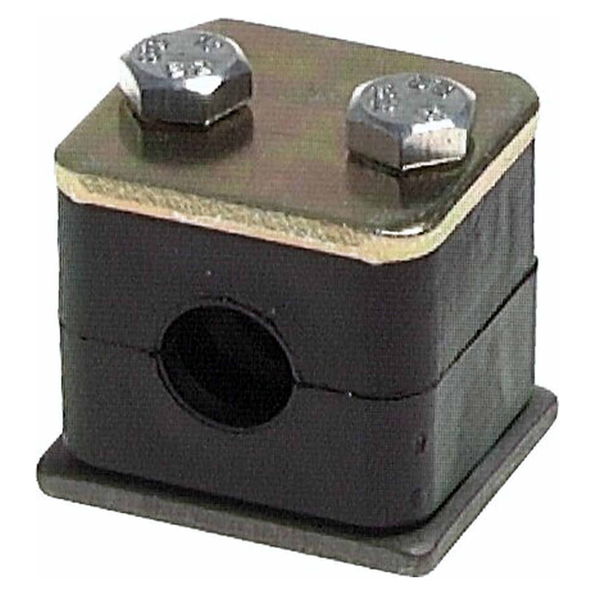 Pipe clamp DIN 3015-1 light series, size 3, pipe 19 mm, polypropylene, weld and cover plate