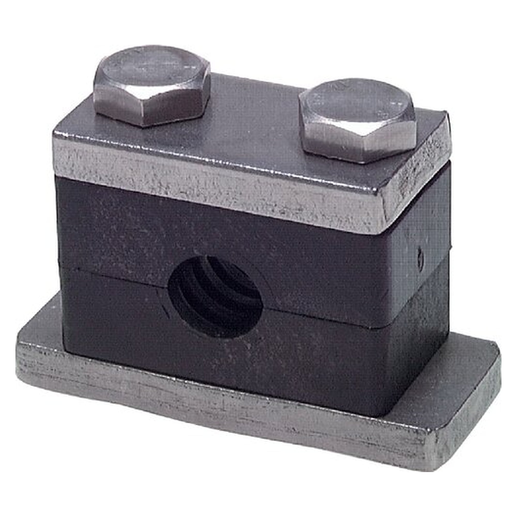 Edelstahl-Rohrschelle DIN 3015 T2, Anschweißplatte und Deckplatte, Rohr 38 mm, Baugröße 4