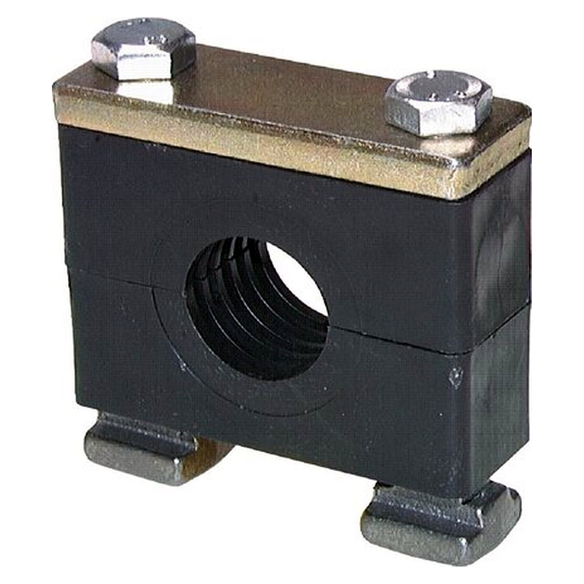 Pipe clamp DIN 3015 T2, cover plate and C rail, tube 13.7 mm, size 1