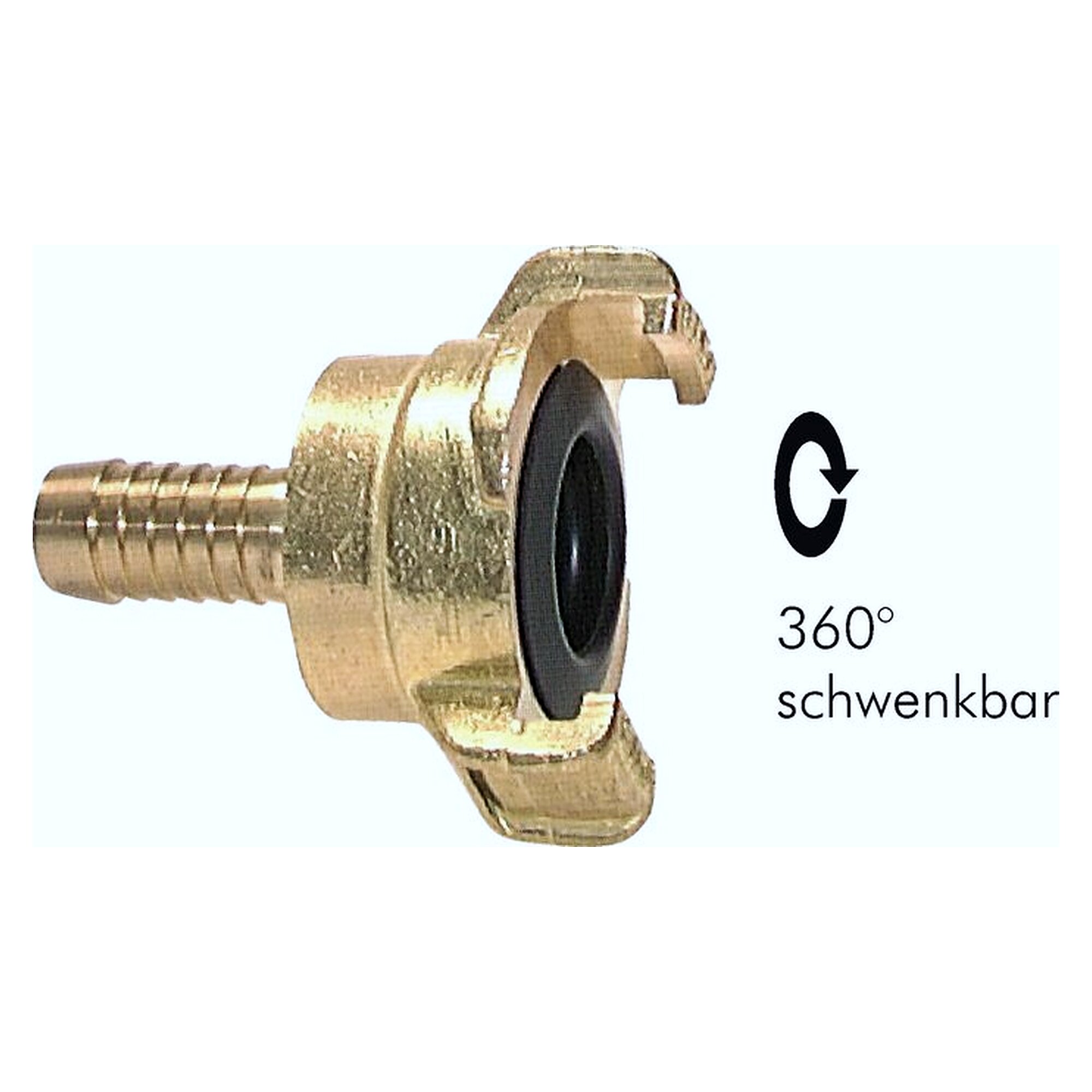 GK-hose coupling,19 (3/4")mm hose, rotatable, brass, hose diameter (inside) 19 (3/4") mm