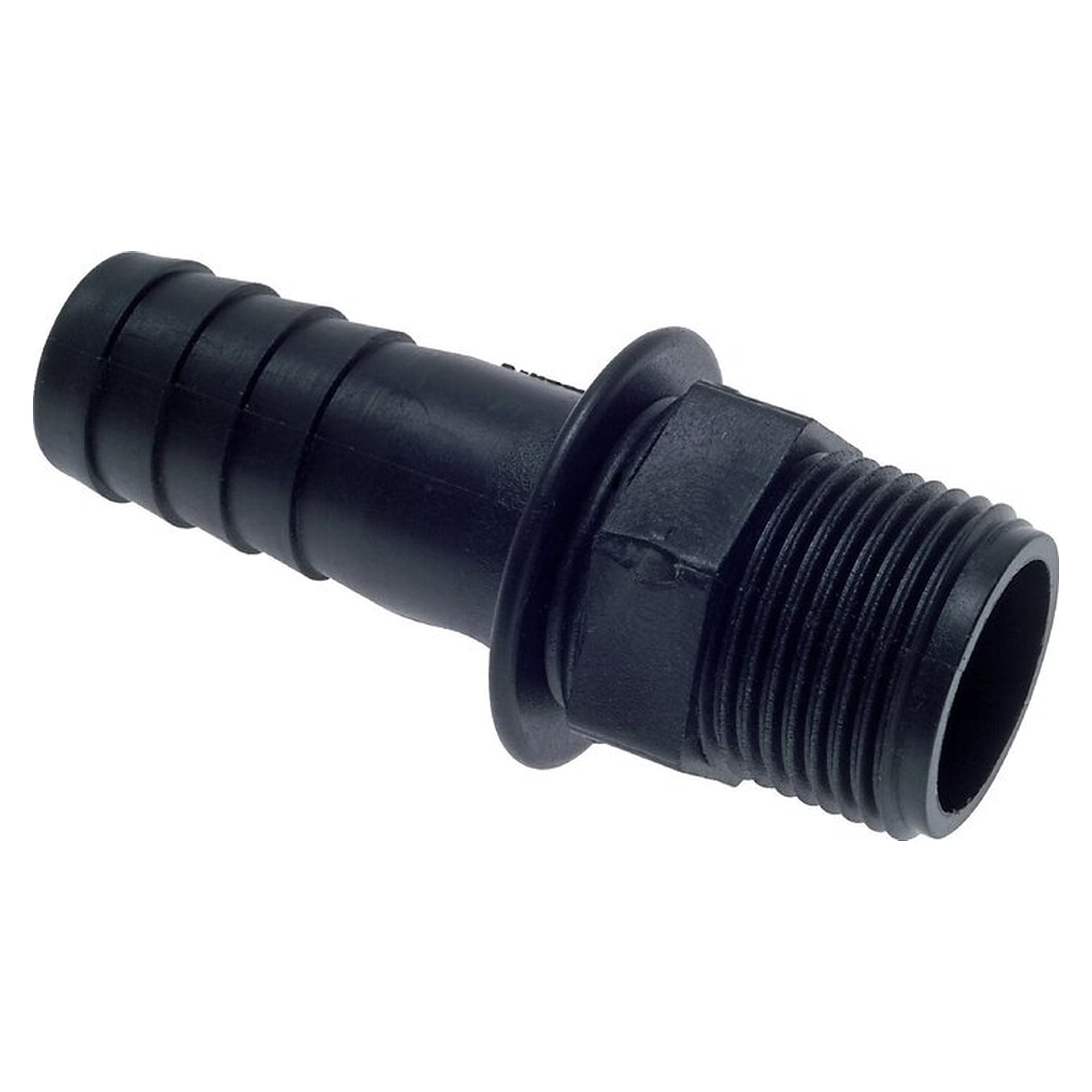Threaded hose nozzle with parallel thread, G 3/4", hose 19 (3/4") mm, polypropylene (black)