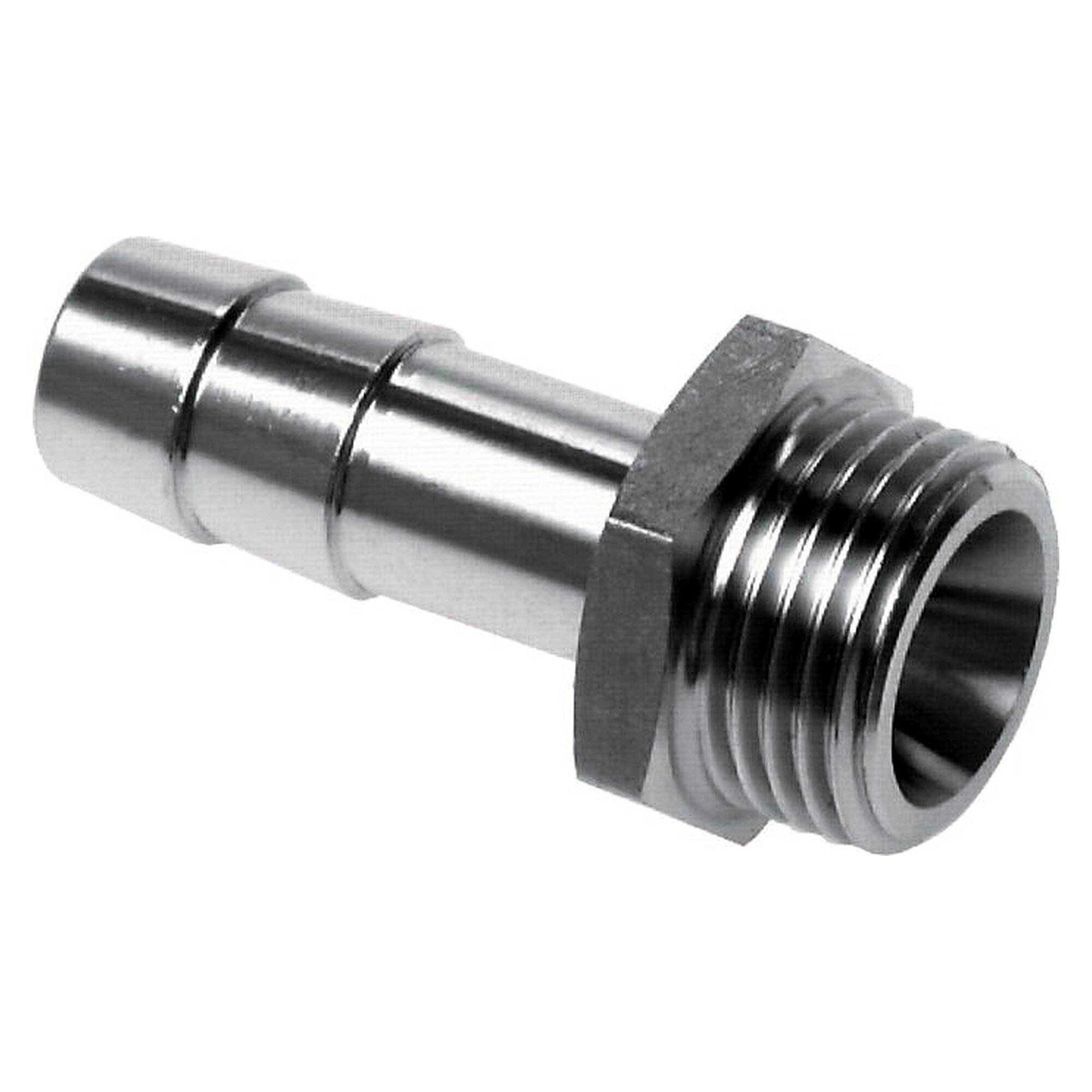 Hose tail with internal cone, thread G 3/8", hose 13 (1/2") mm, stainless steel 1.4571