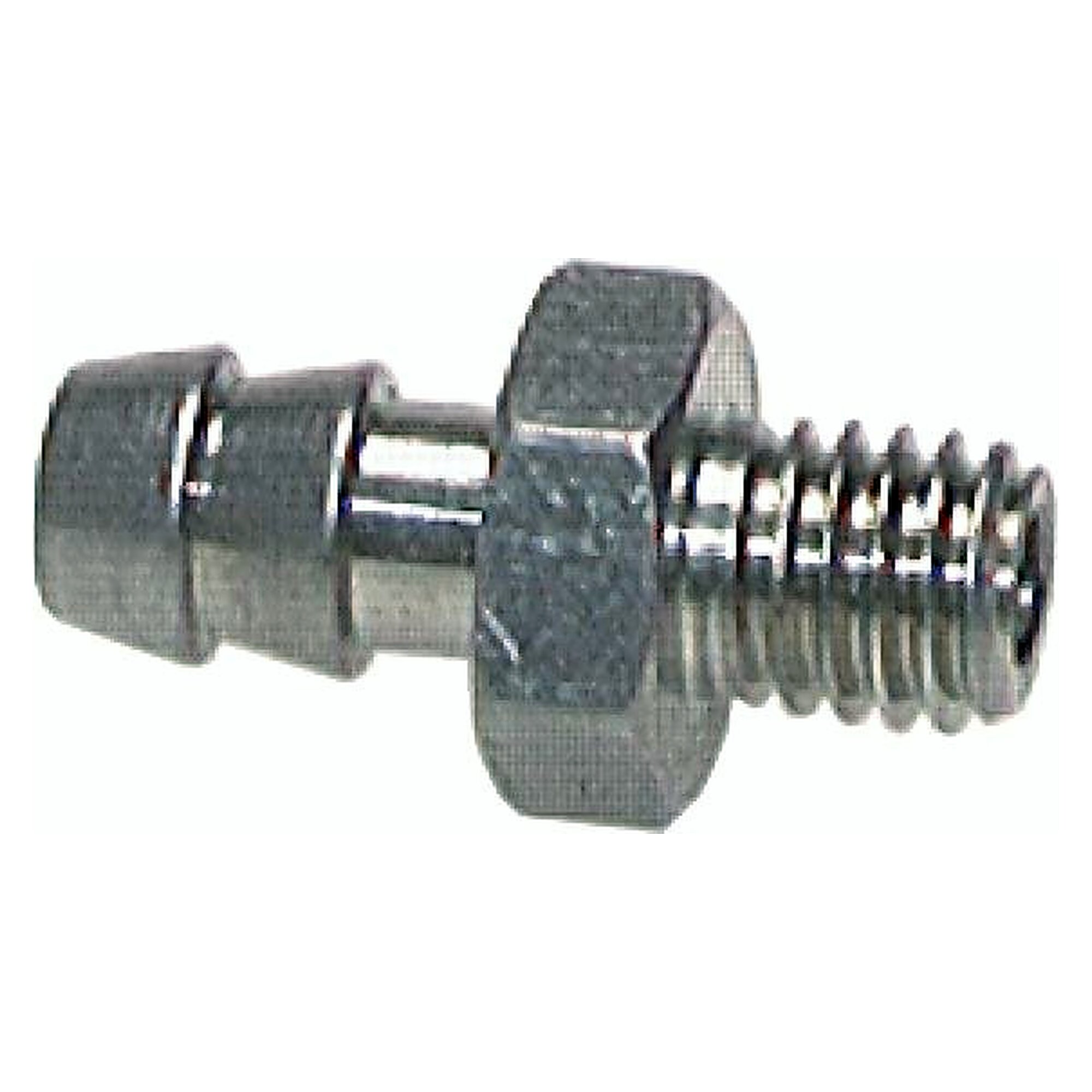 Gewindetülle mit Innenkonus, Gewinde M 5, Schlauch 6 (1/4") mm, Messing vernickelt