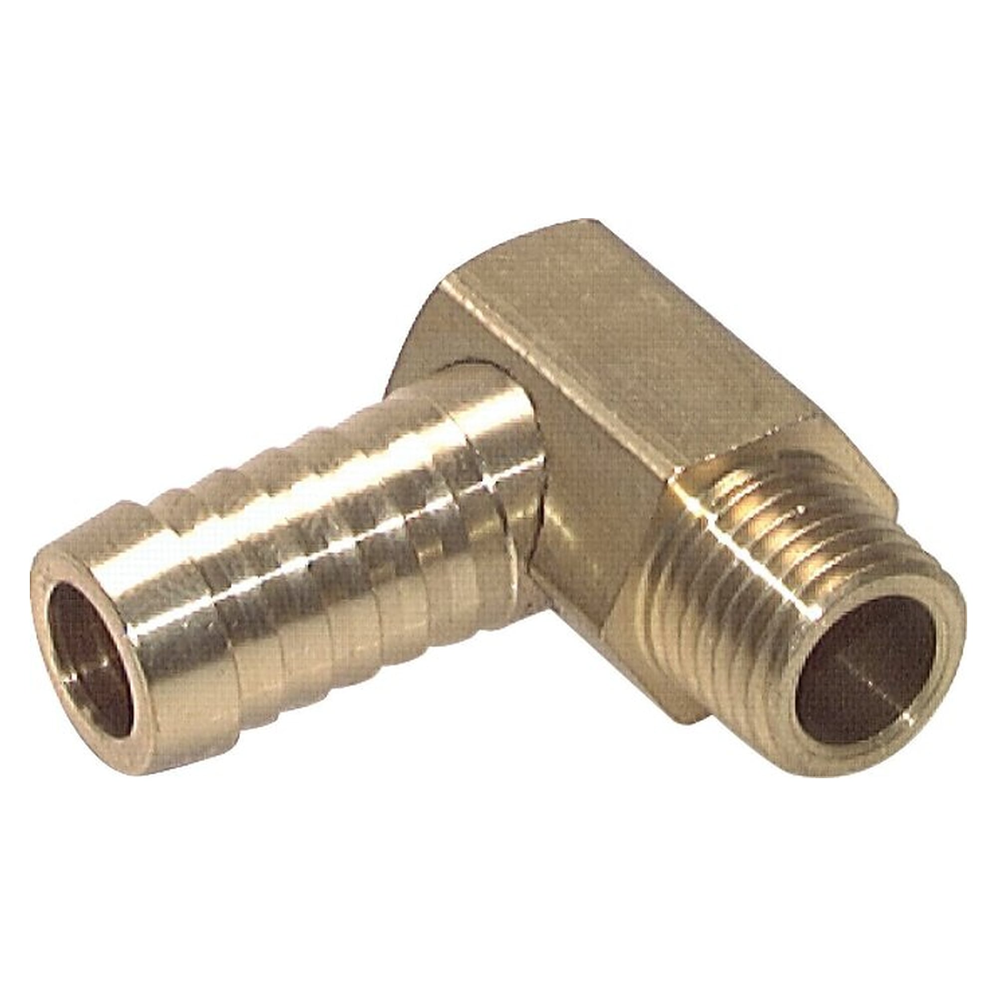 Elbow hose nozzle with thread, R 1/2", hose connection 19 (3/4") mm, brass