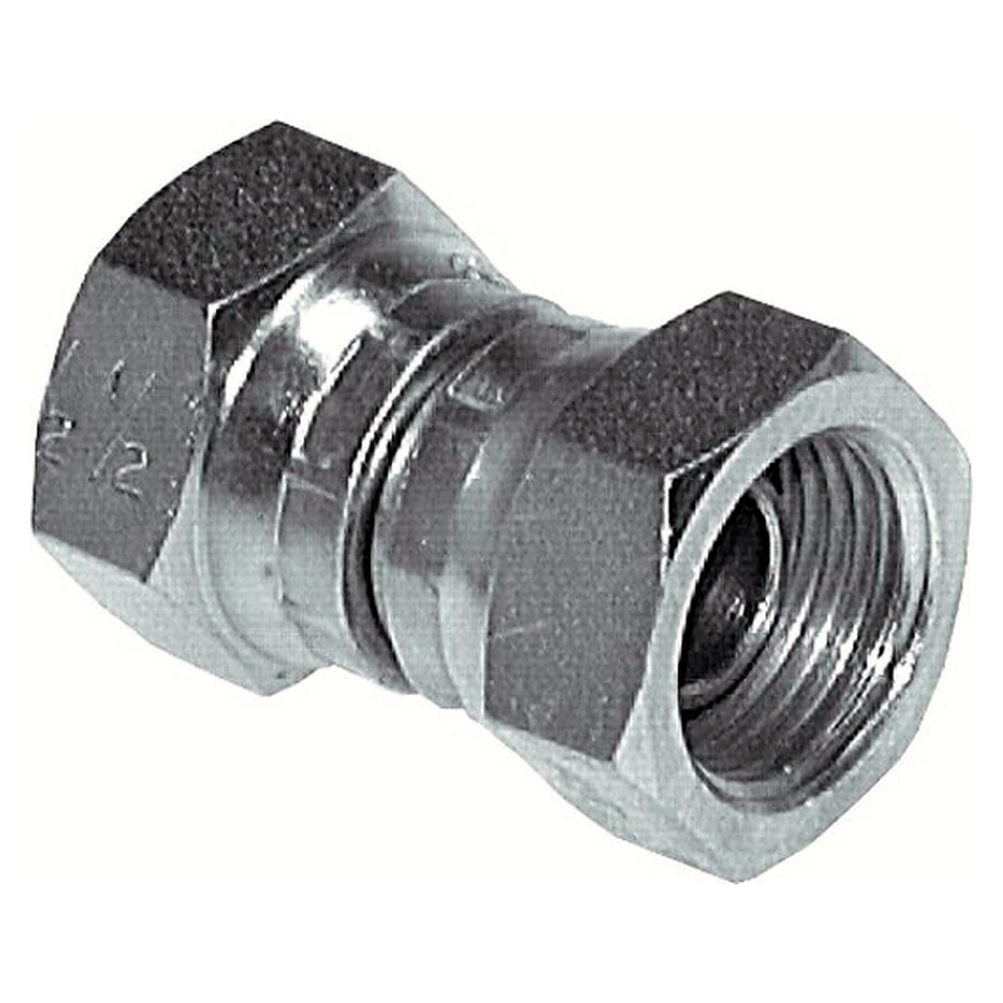 Gerader Verbinder mit 60°-Konus, mit 60°-Kegel, Überwurfmutter mit 60°-Außenkonus G 1-1/2"