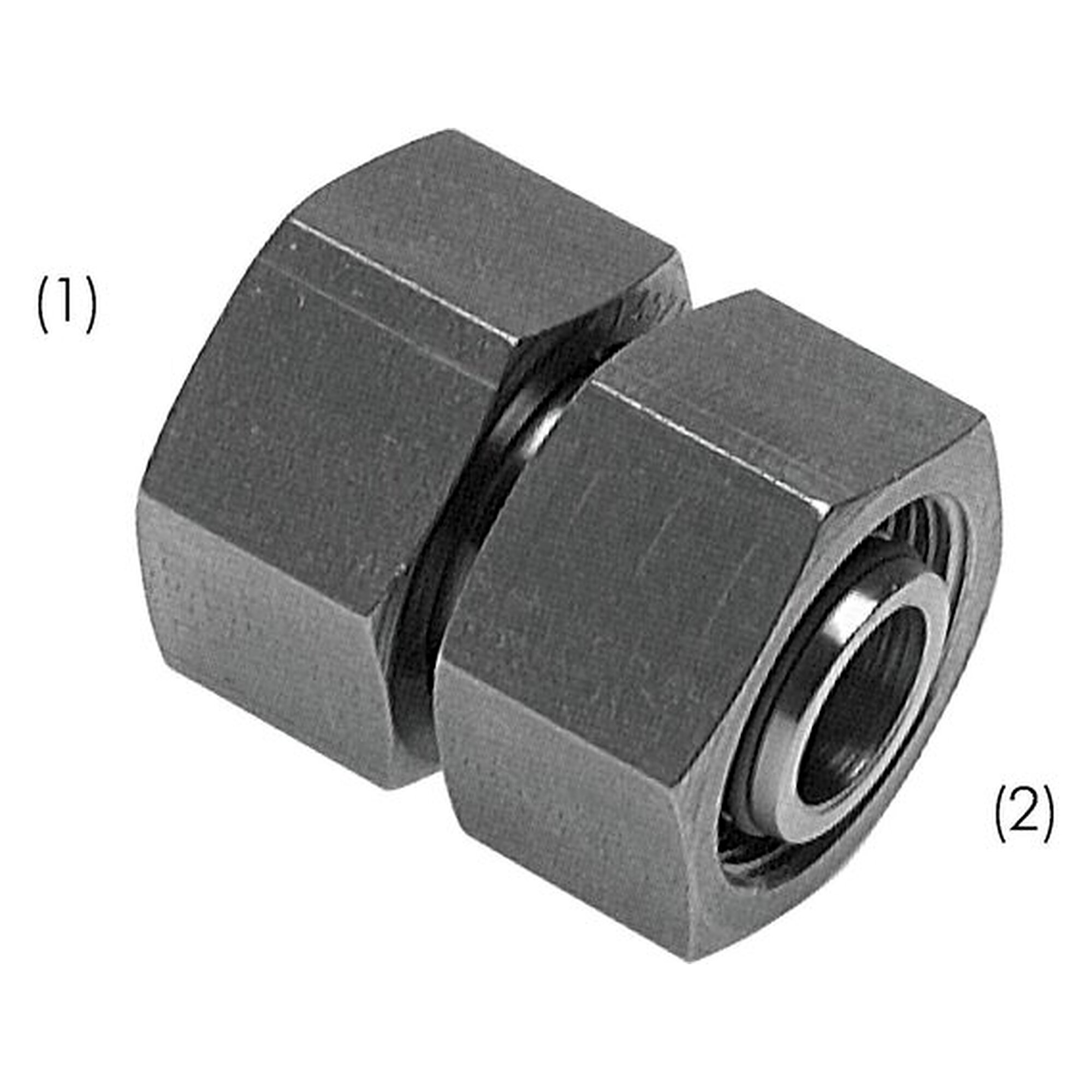 Rohrverbinder, gerade Form, Rohrstutzen 25 S, zweiter Rohrstutzen 25 S, schwere Baureihe, 1.4571