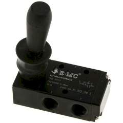 E.MC H-322-08-S. 3/2-way hand lever valve, spring return, G 1/4"