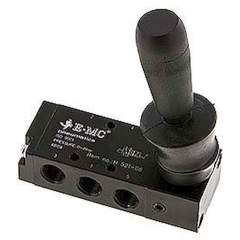 E.MC H-521-06. 5/2-way hand lever valve, Detend, G 1/8"