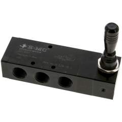 E.MC H 534-15 C. 5/3-Wege Handhebelventil, G 1/2", Mittelstellung geschlossen, Raste