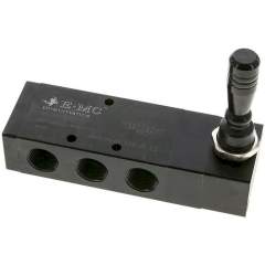 E.MC H 534-15 CS. 5/3-Wege Handhebelventil, G 1/2", Mittelstellung geschlossen, Federrückstellung