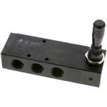 E.MC H-534-15-E. 5/3-way hand lever valve, G 1/2", Centre position vented, detend