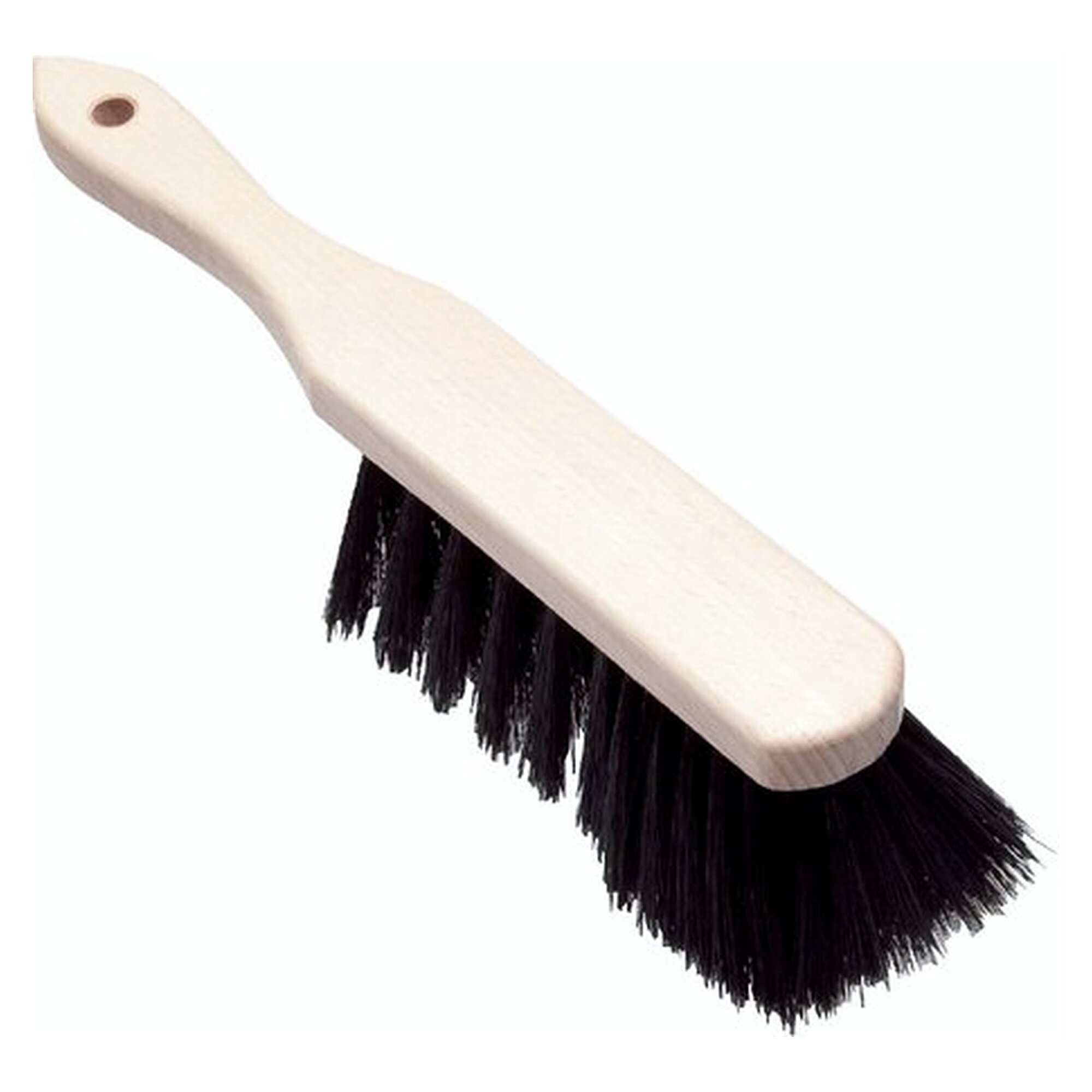 Industrial hand brush, Holz with schwarzem Kunstfaserbesatz, for fine dirt, 30 cm