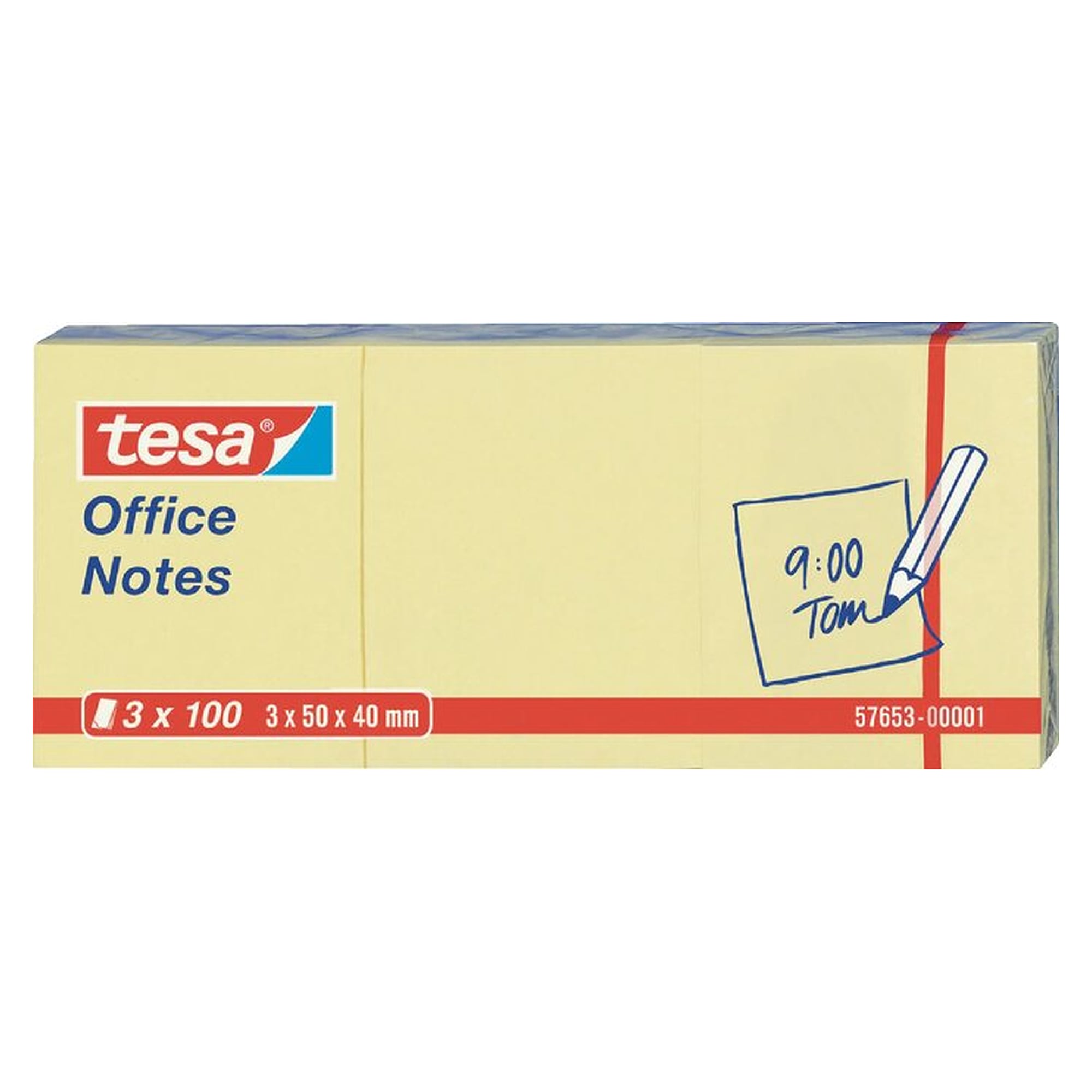 tesa Haftnotiz, 40 x 50mm, 12x 100 Blatt, gelb, Ausführung tesa