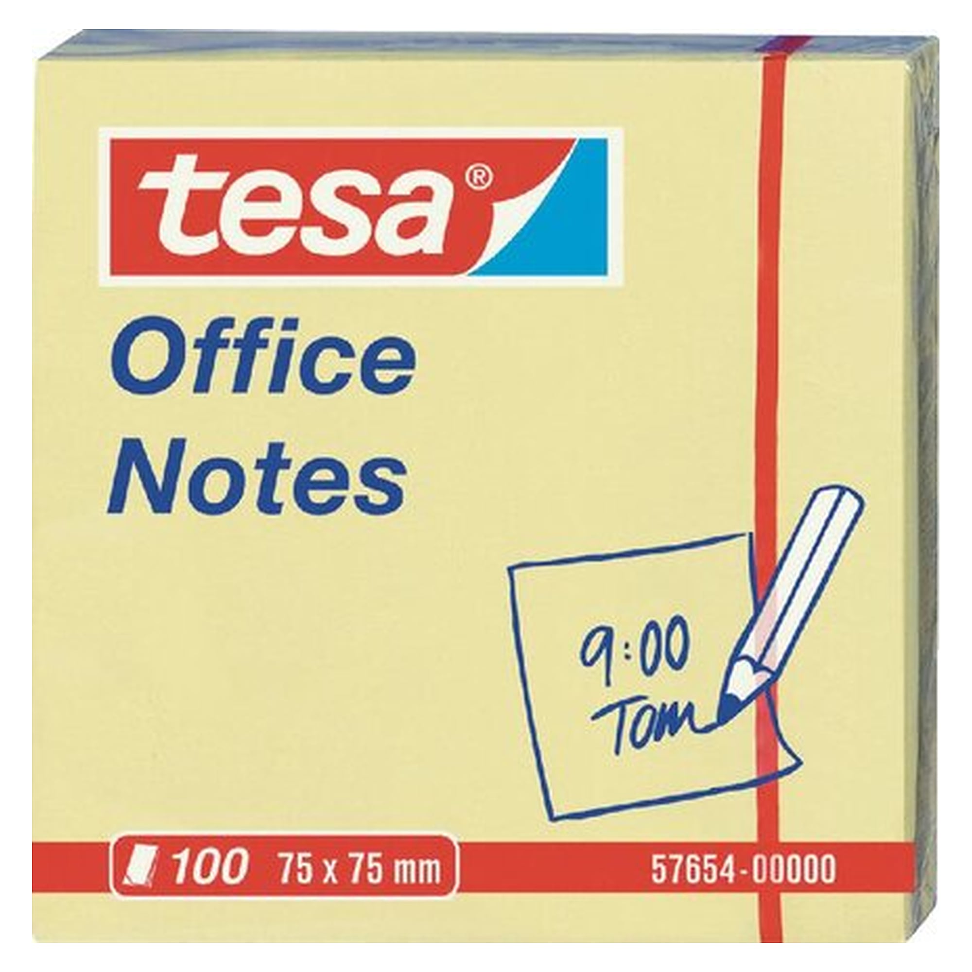 tesa Haftnotiz, 75 x 75mm, 12x 100 Blatt, gelb, Ausführung tesa
