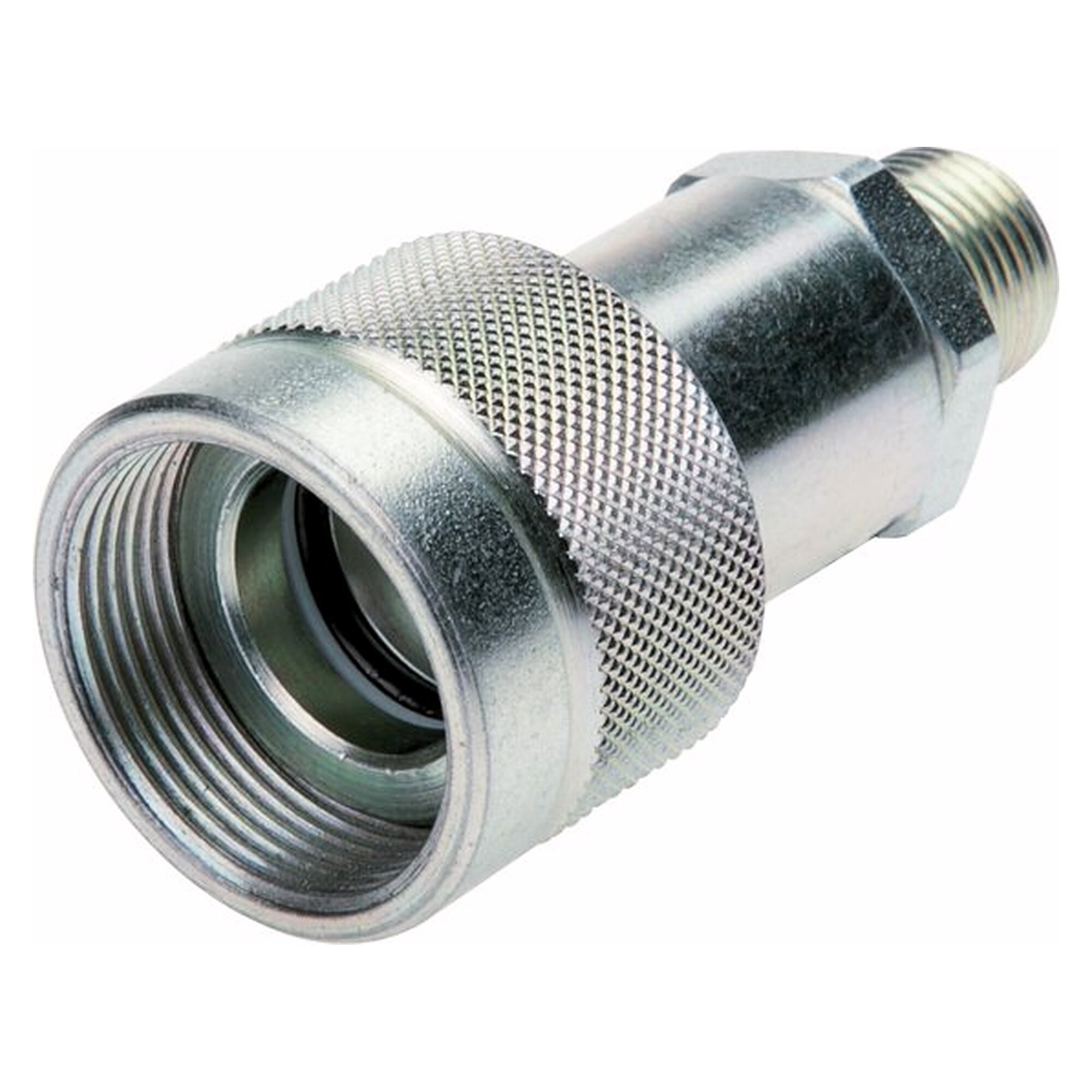 High pressure screw coupling, coupler, NPT 3/8" (male thread), zinc-plated steel