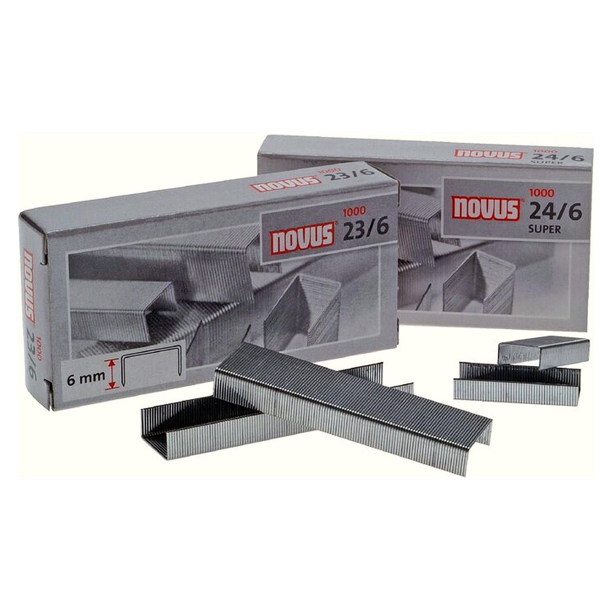 NOVUS Hefklammern, No. 10 (zinc-plated), pack of 1000, approx. Heftleistung in sheets (80 g / m²) 15