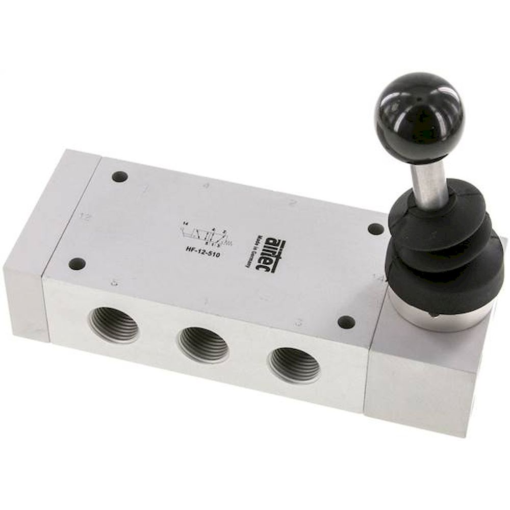 Airtec HF 12 510. 5/2-Wege Handhebelventil, Federrückstellung, G 1/2"