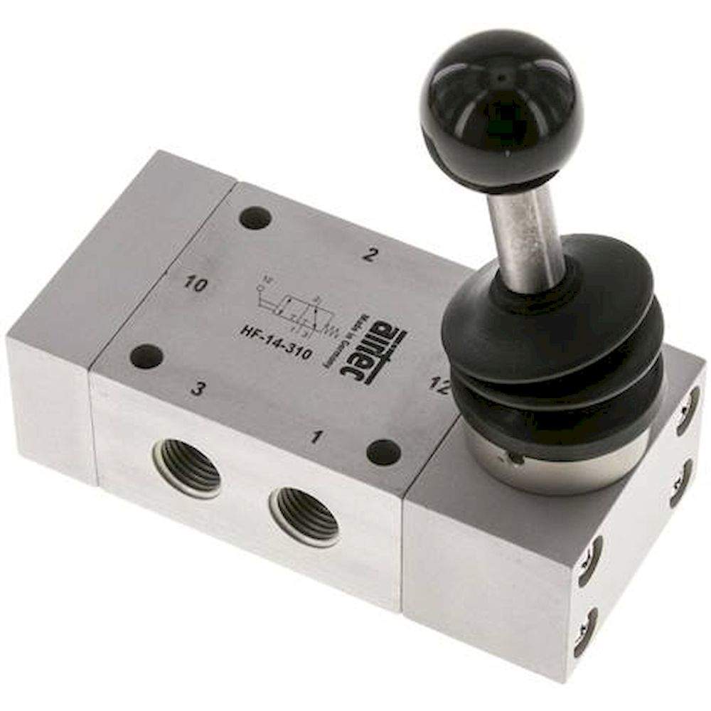 Airtec HF-14-310. 3/2-way hand lever valve, spring return, G 1/4", Standard