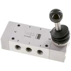 Airtec HF 14 510. 5/2-Wege Handhebelventil, Federrückstellung, G 1/4"