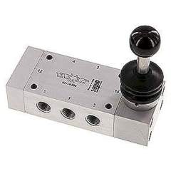 Airtec HF 14 530. 5/3-Wege Handhebelventil, Mittelstellung geschlossen, Federrückstellung, G 1/4"