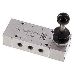 Airtec HF 18 530 *. 5/3-Wege Handhebelventil, Mittelstellung geschlossen, Federrückstellung, G 1/8"