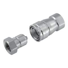 Nitto Kohki High Flow Cupla. Quick Connect Coupling HFL-2S, BRASS, FKM