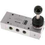 Airtec HR 14 530. 5/3-Wege Handhebelventil, Mittelstellung geschlossen, Raste, G 1/4"
