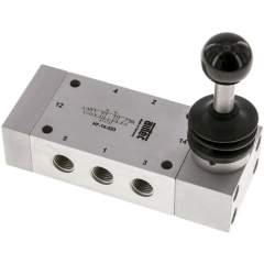 Airtec HR-14-533. 5/3-way hand lever valve, Centre position vented, detend, G 1/4"