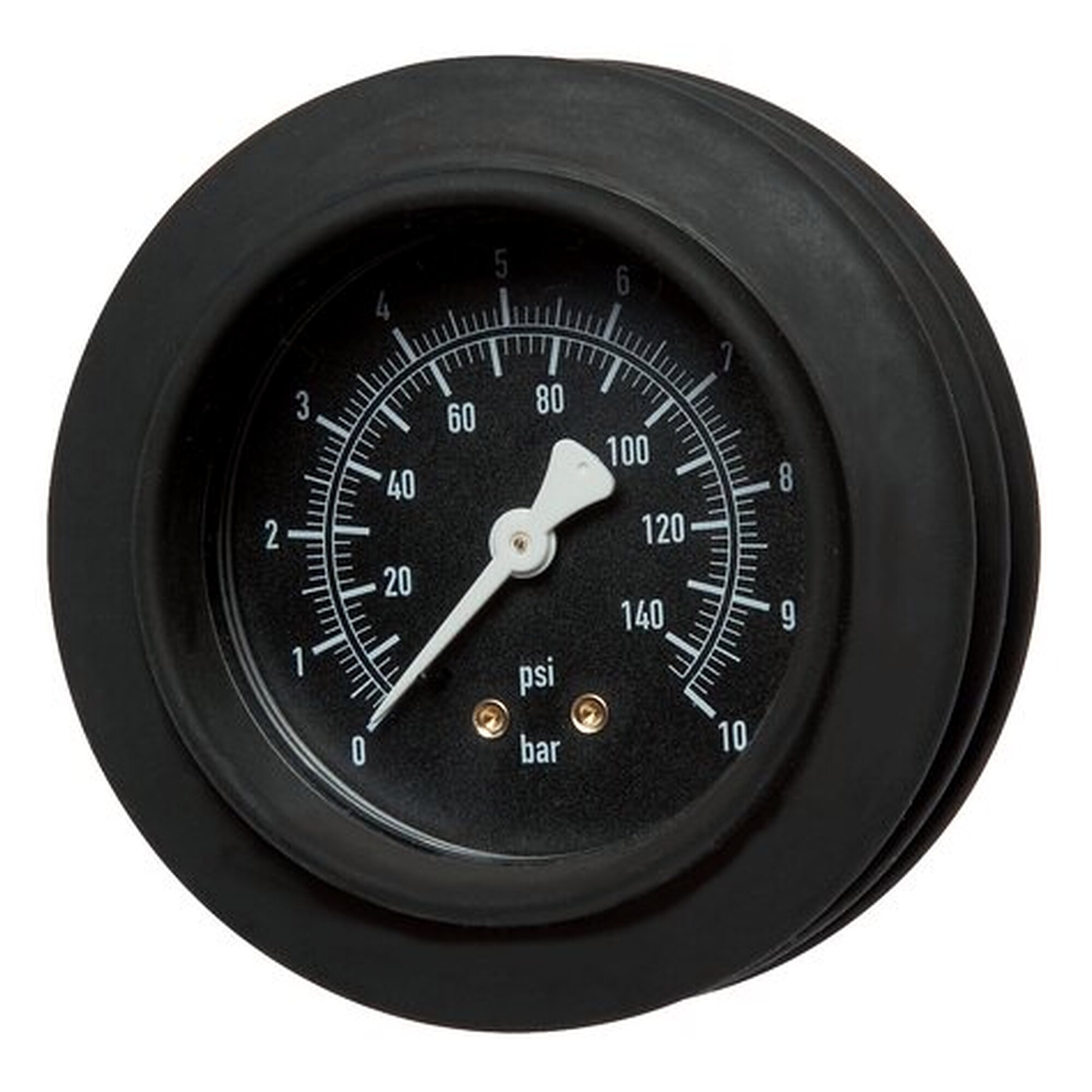 Manometer for HRF 63mm, 0 - 10 bar, G 1/4", with Schutzkappe, steel black