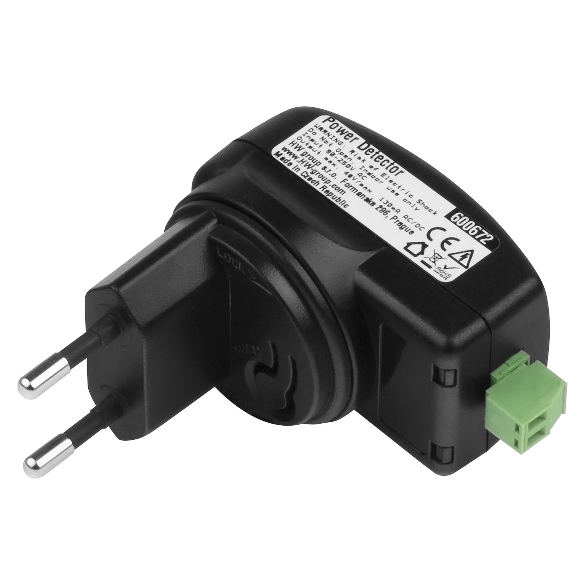 Power presence detector Power Detector 110-230 V AC, EU plug Type C, relay output for DI - HW group 600667