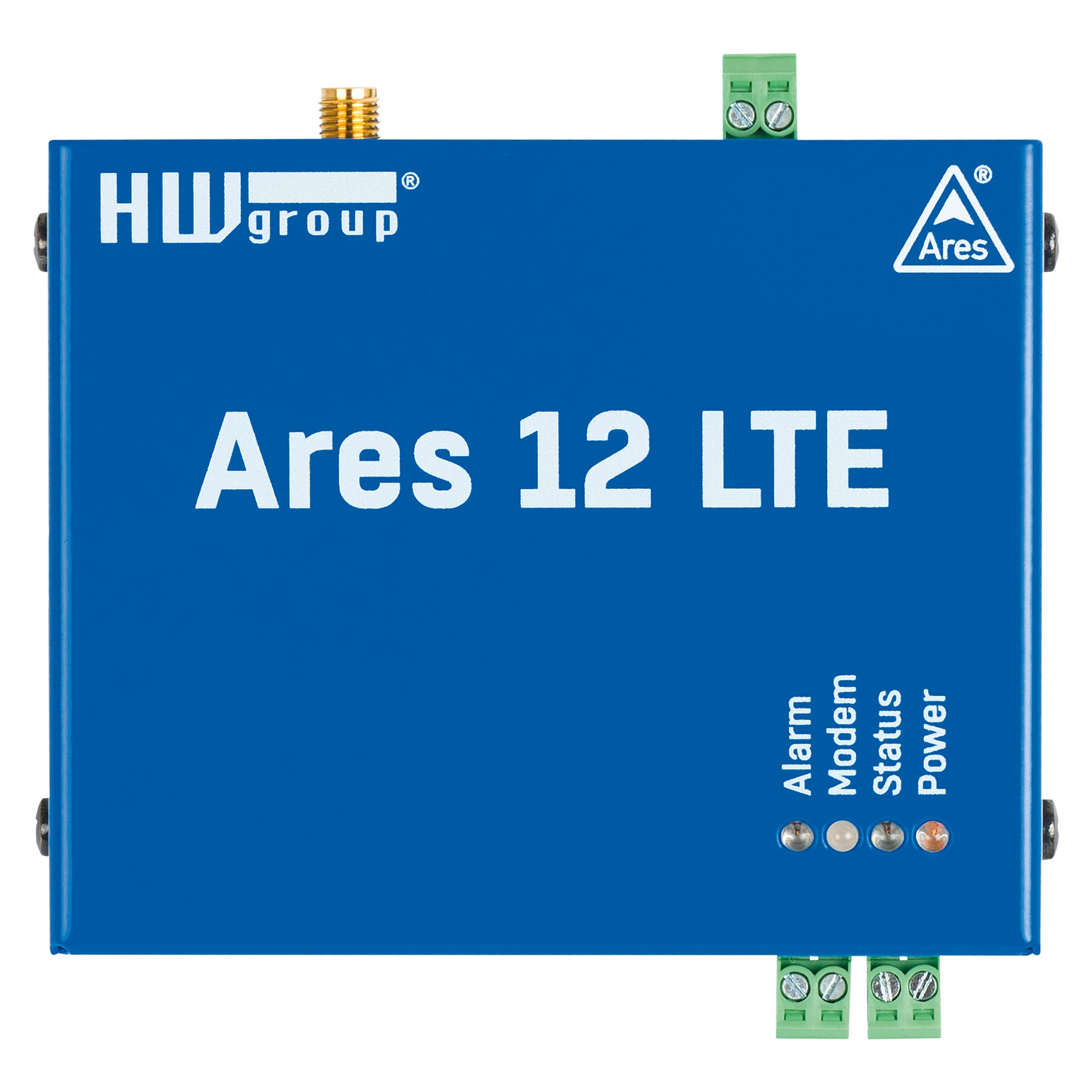 LTE monitoring unit Ares12 LTE G plain, 2 RJ11 ports for 14 sensor values, 2 DI, battery, unit only - HW group 600817