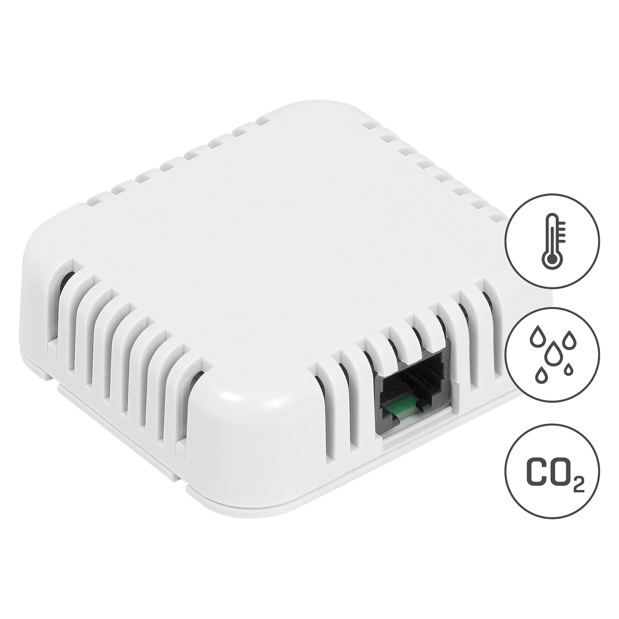 CO2-Sensor Sensor CO2 1W-UNI mit Temperatur und Luftfeuchte, 300-40.000 ppm, 3 Messwerte, 3 m Kabel - HW group 600746